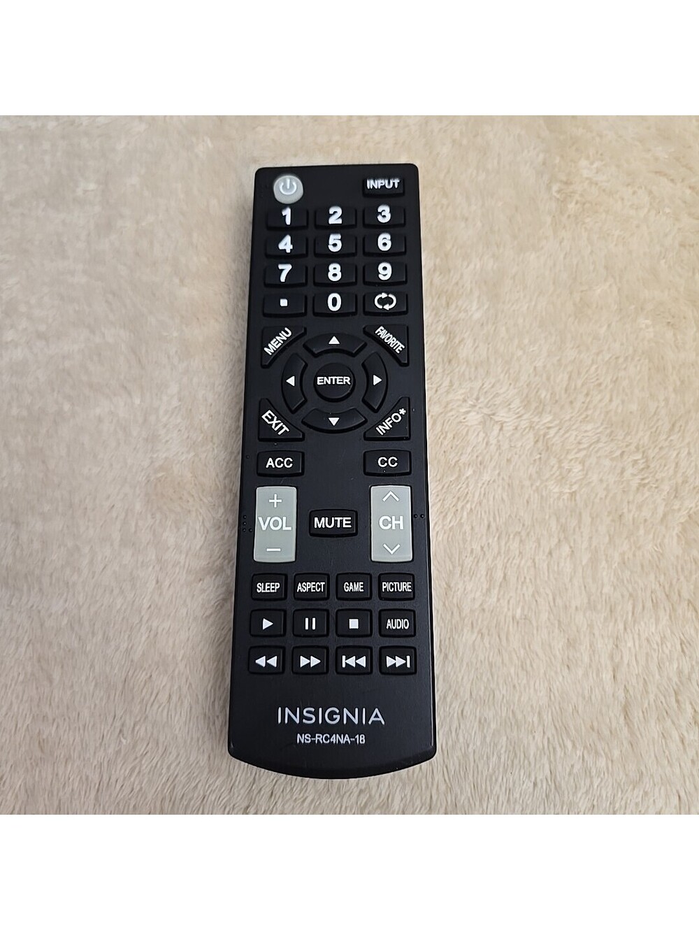 Insignia NS-RC4NA-18 OEM Original TV Television Replacement Remote Control